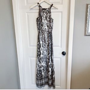 Black Label by Chico's Leopard Maxi Dress size 0.5
